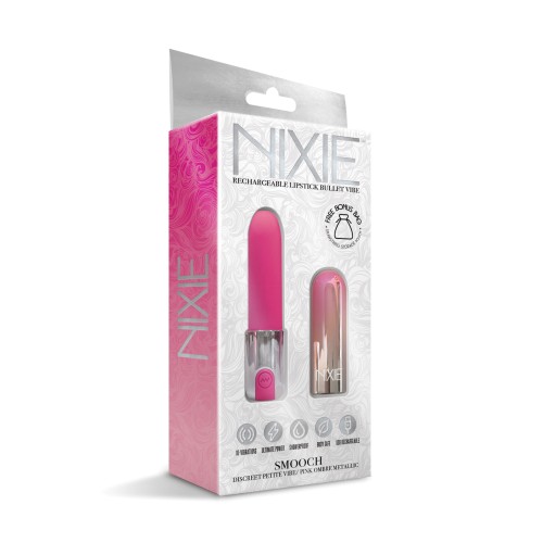 Nixie Smooch Rechargeable Lipstick Vibrator Pink Ombre