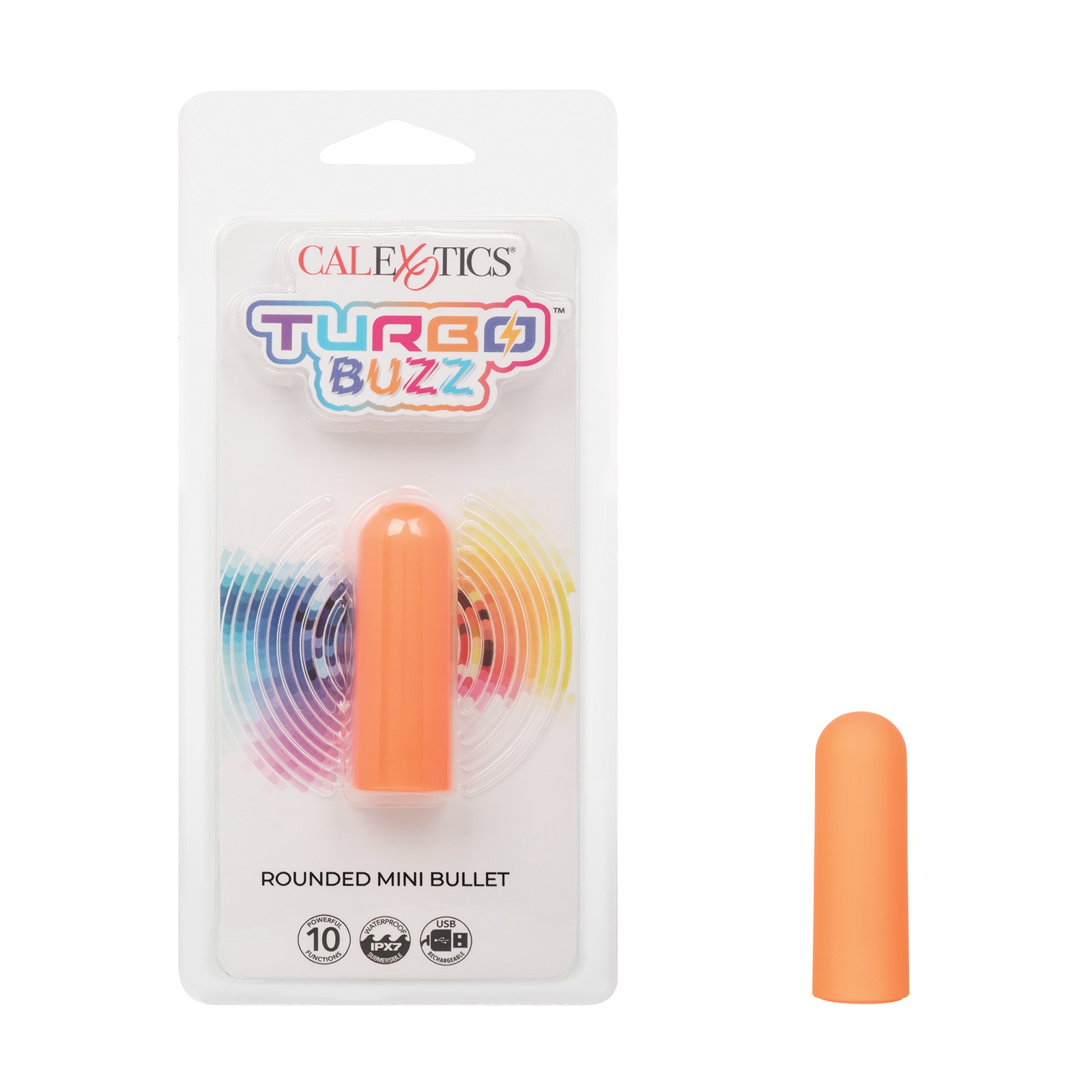 Turbo Buzz Rounded Mini Bullet Stimulator Orange