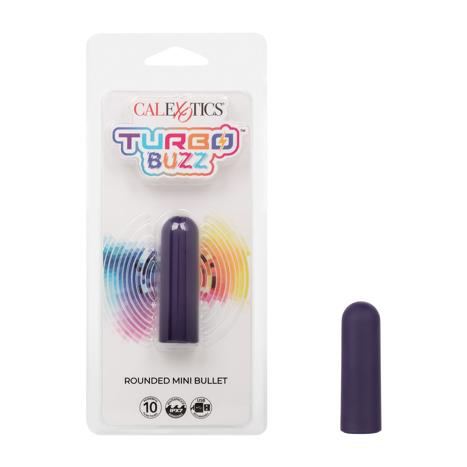 Turbo Buzz Rounded Mini Bullet Stimulator in Purple - Intense Pleasure