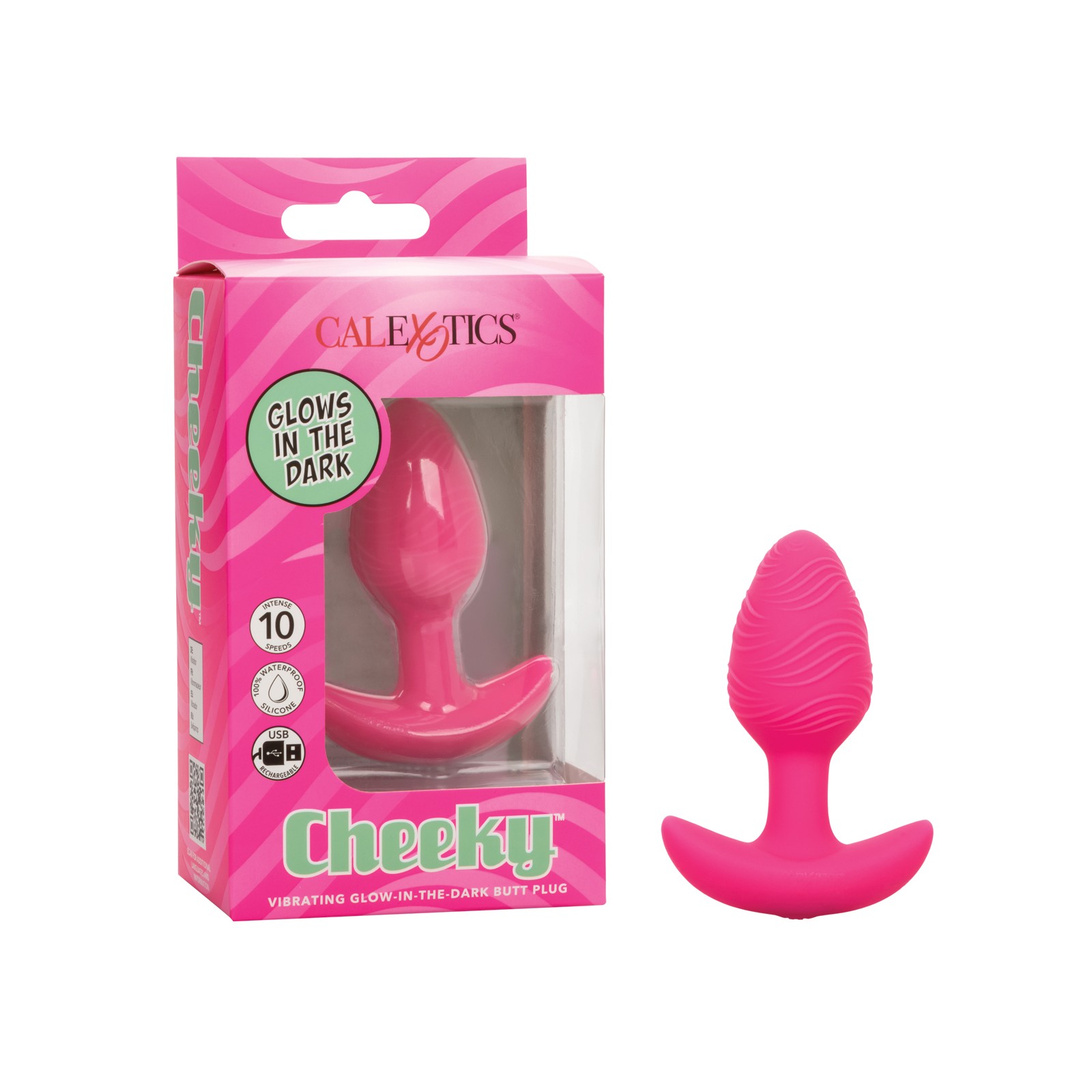 Plug Anal Vibrador que Brilla en la Oscuridad - Rosa