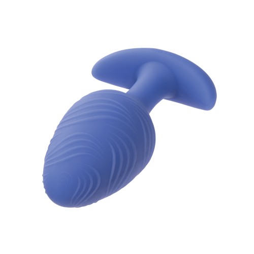 Cheeky Glow in the Dark Vibrating Butt Plug Large Blue