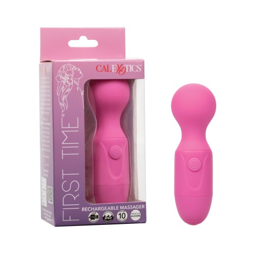 First Time Rechargeable Vibrator Massager - Pink