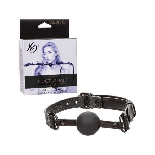 Nocturnal Collection Silicone Ball Gag Black