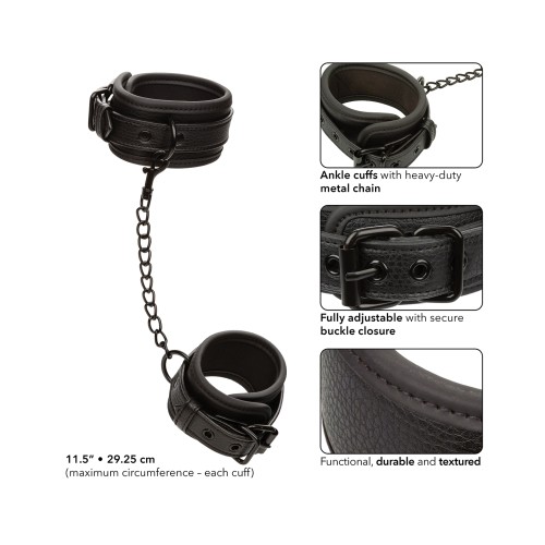 Nocturnal Collection Adjustable Ankle Cuffs Black