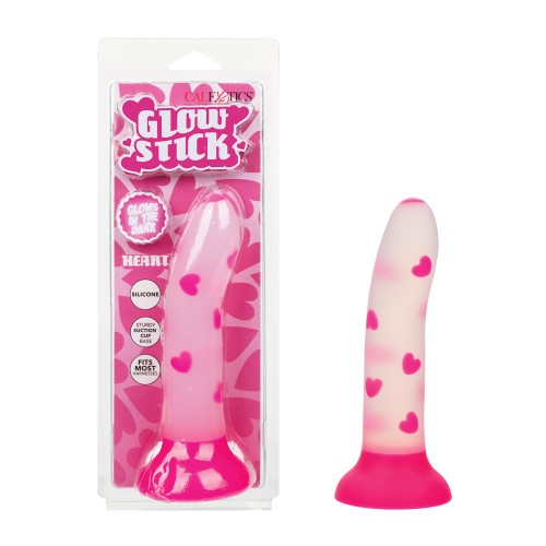 Dildo Succionador Glow Stick Heart en Rosa