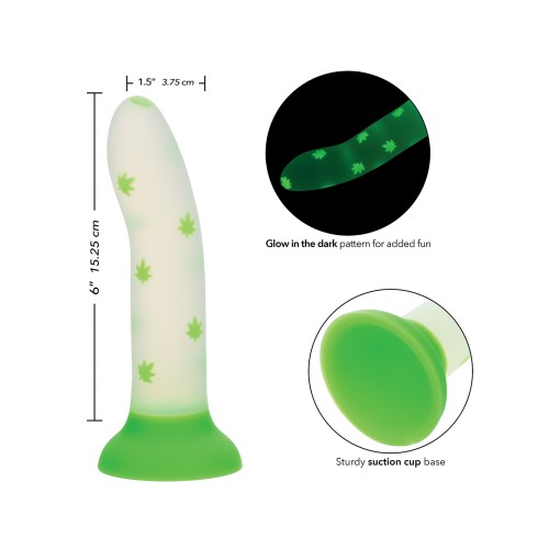 Glow Stick Leaf Glow-in-the-Dark Dildo - Green