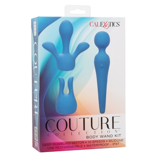 Couture Body Wand Vibrator Kit Blue