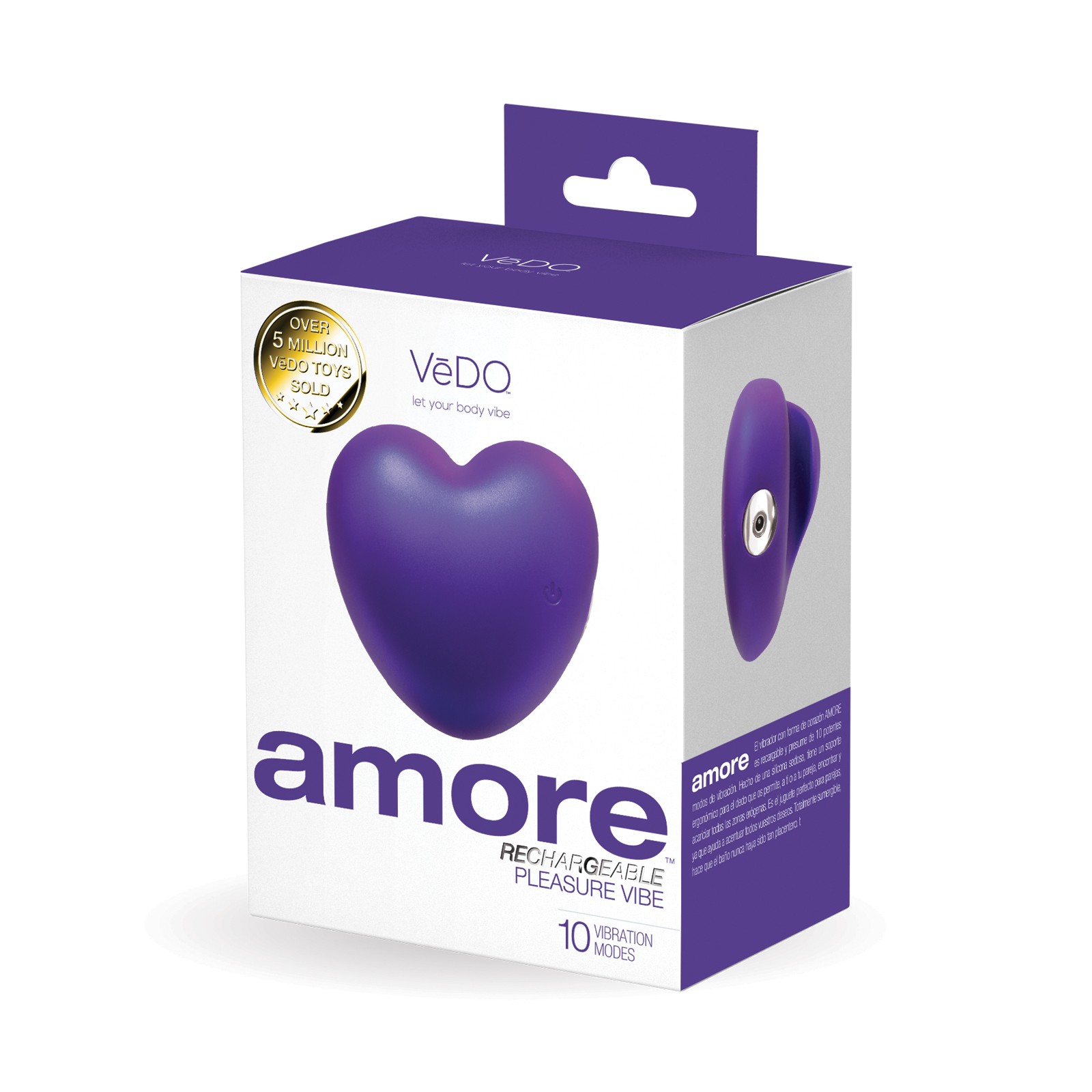 VeDo Amore Vibrador de Placer Recargable Púrpura