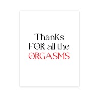 Orgasmic Thank You Greeting Card