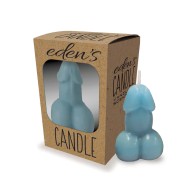 Eden's Blue Vanilla Penis Candle 3 inch