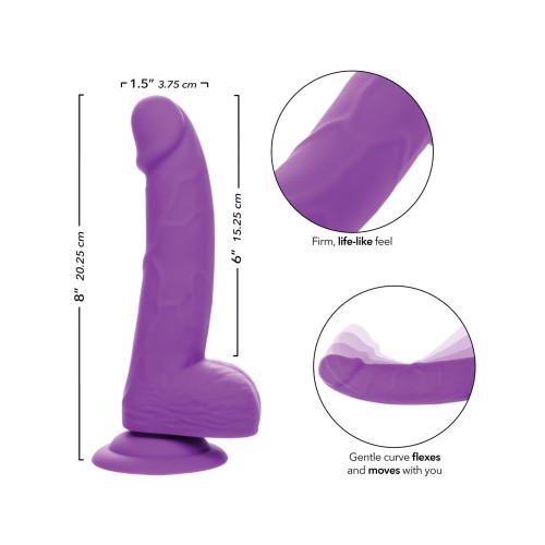 Dildo de Silicona Neon de 6" - Morado