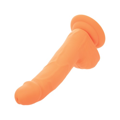 Dildo de Silicona Neón 6 Pulgadas - Naranja