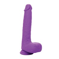 Rechargeable Gyrating & Thrusting Vibrator in Purple