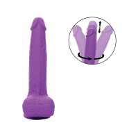 Rechargeable Gyrating & Thrusting Vibrator in Purple