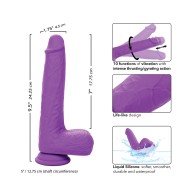 Rechargeable Gyrating & Thrusting Vibrator in Purple