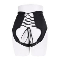 Sportsheets High Waisted Strap-On Corset Black