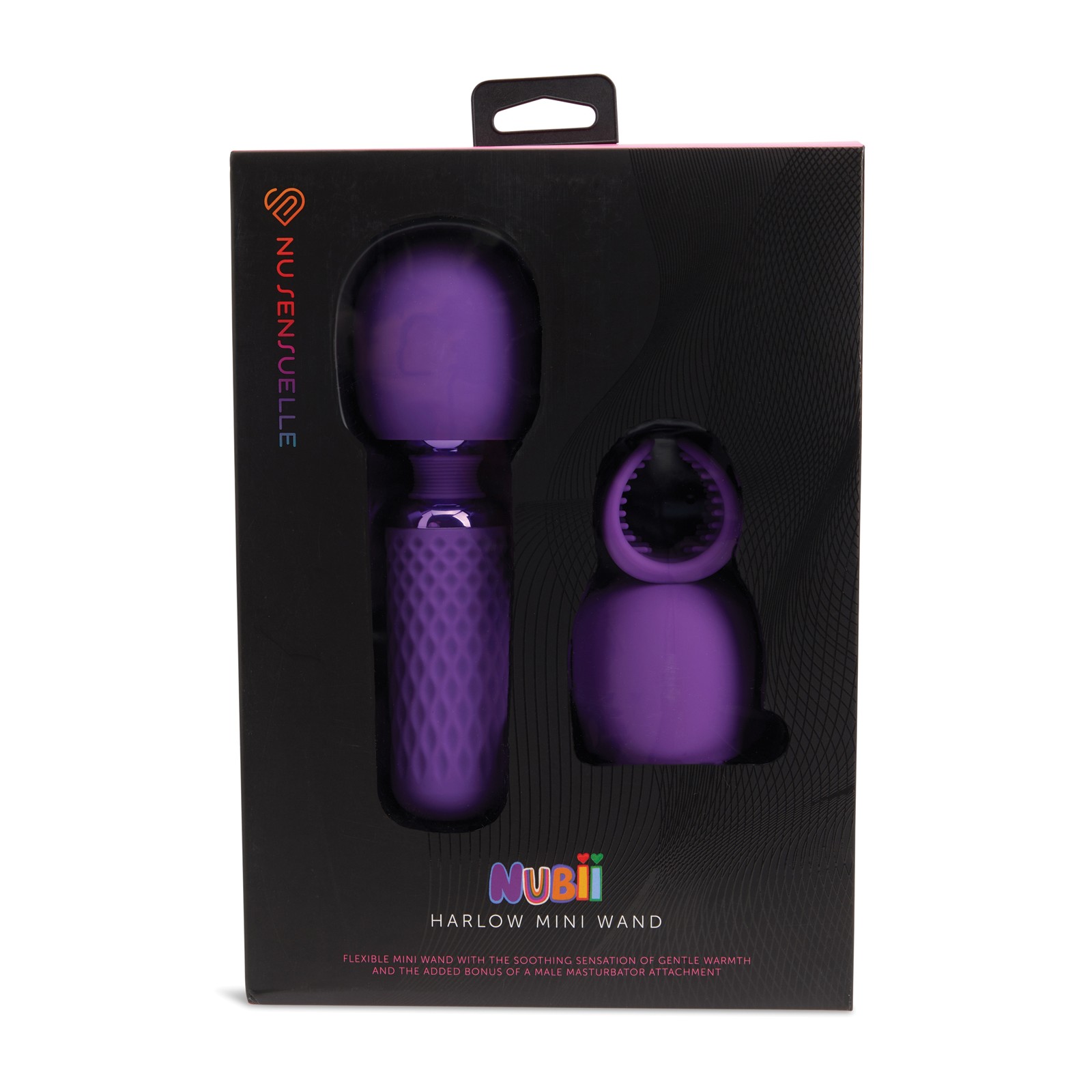 Nu Sensuelle Harlow Mini Wand w/Masturbator Attachment - Purple