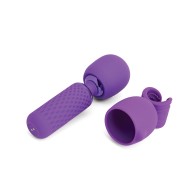 Nu Sensuelle Harlow Mini Wand w/Masturbator Attachment - Purple