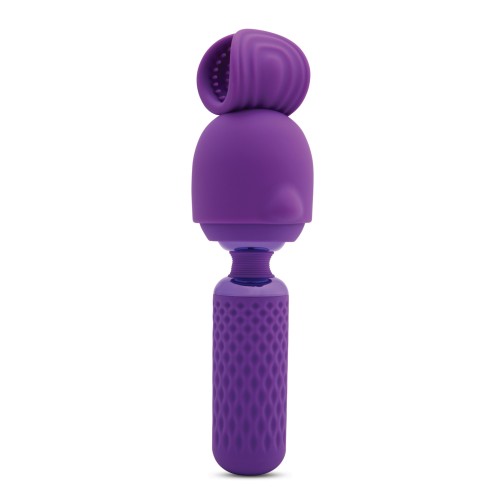 Nu Sensuelle Harlow Mini Wand w/Masturbator Attachment - Purple