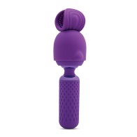 Nu Sensuelle Harlow Mini Wand w/Masturbator Attachment - Purple