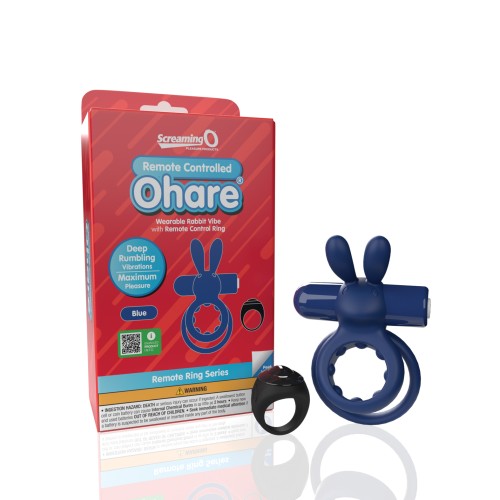 Screaming O Ohare Remote Controlled Vibrating Ring Blue