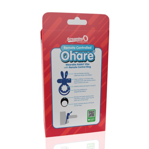 Screaming O Ohare Remote Controlled Vibrating Ring Blue