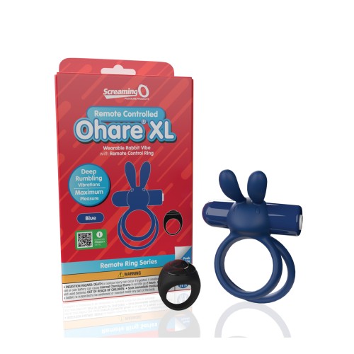 Screaming O Ohare Remote Controlled Vibrating Ring XL Blue