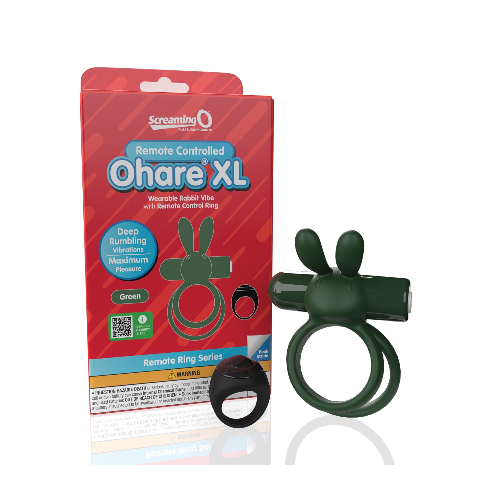 Screaming O Ohare XL Remote Controlled Vibrating Ring for Shared Pleasure