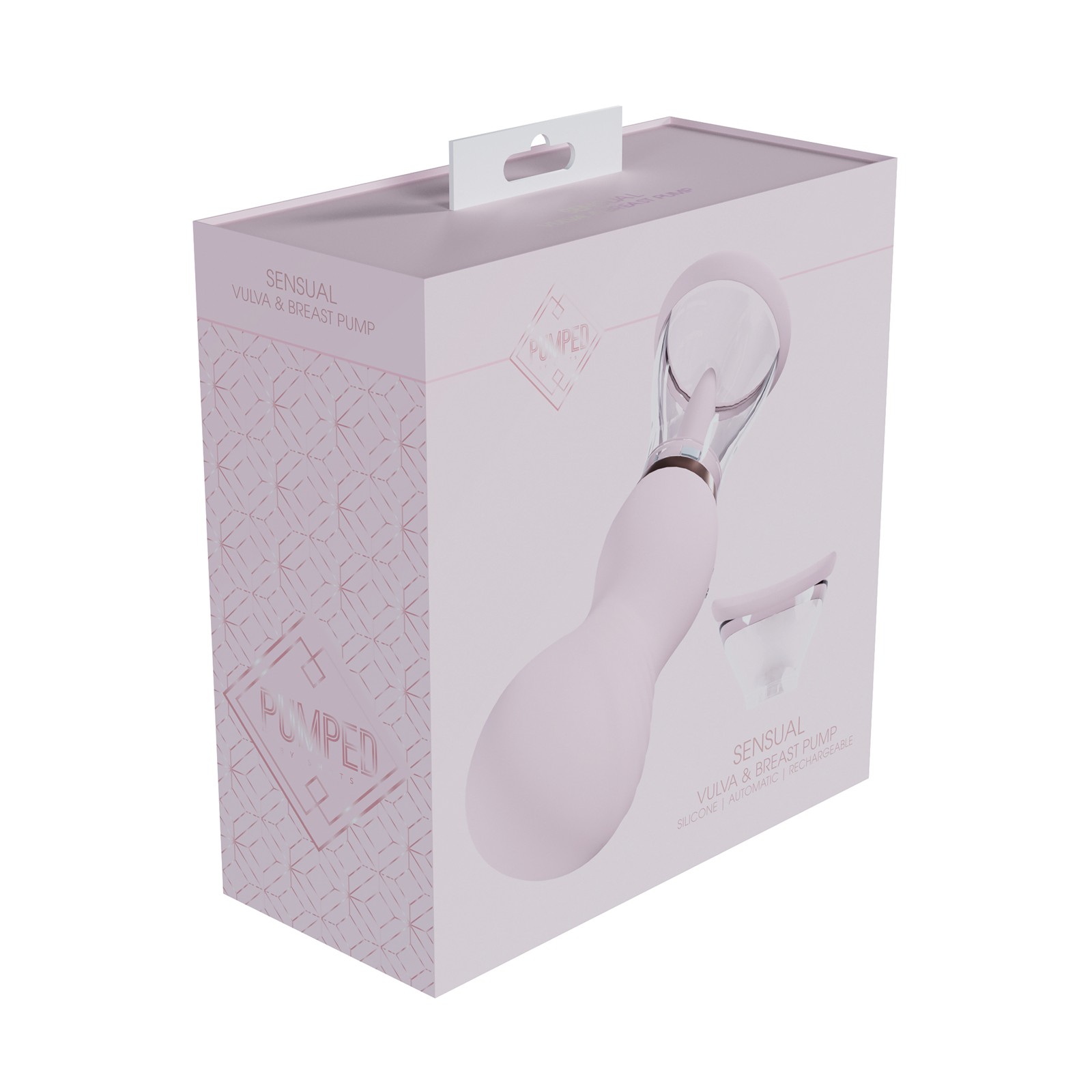 Shots Pumped Sensual Rechargeable Vulva & Breast Pump - Pink