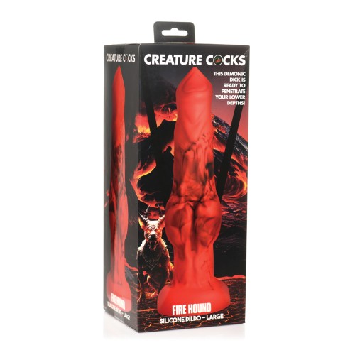 Large Red Fire Hound Dildo - Creature Cocks