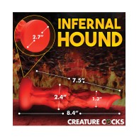 Creature Cocks Fire Hound Silicone Dildo - Medium Red