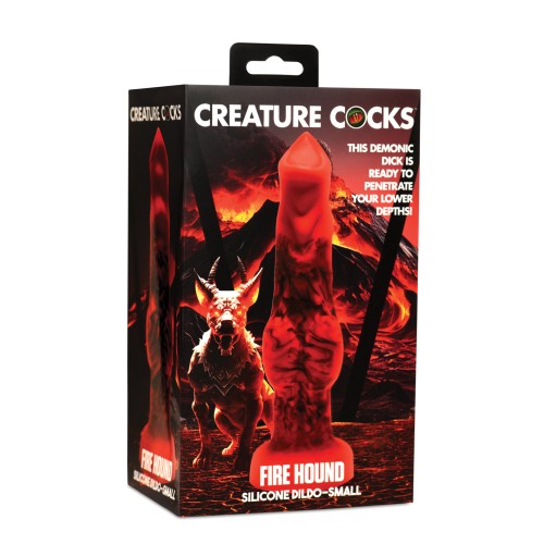 Creature Cocks Fire Hound Silicone Dildo Small Red