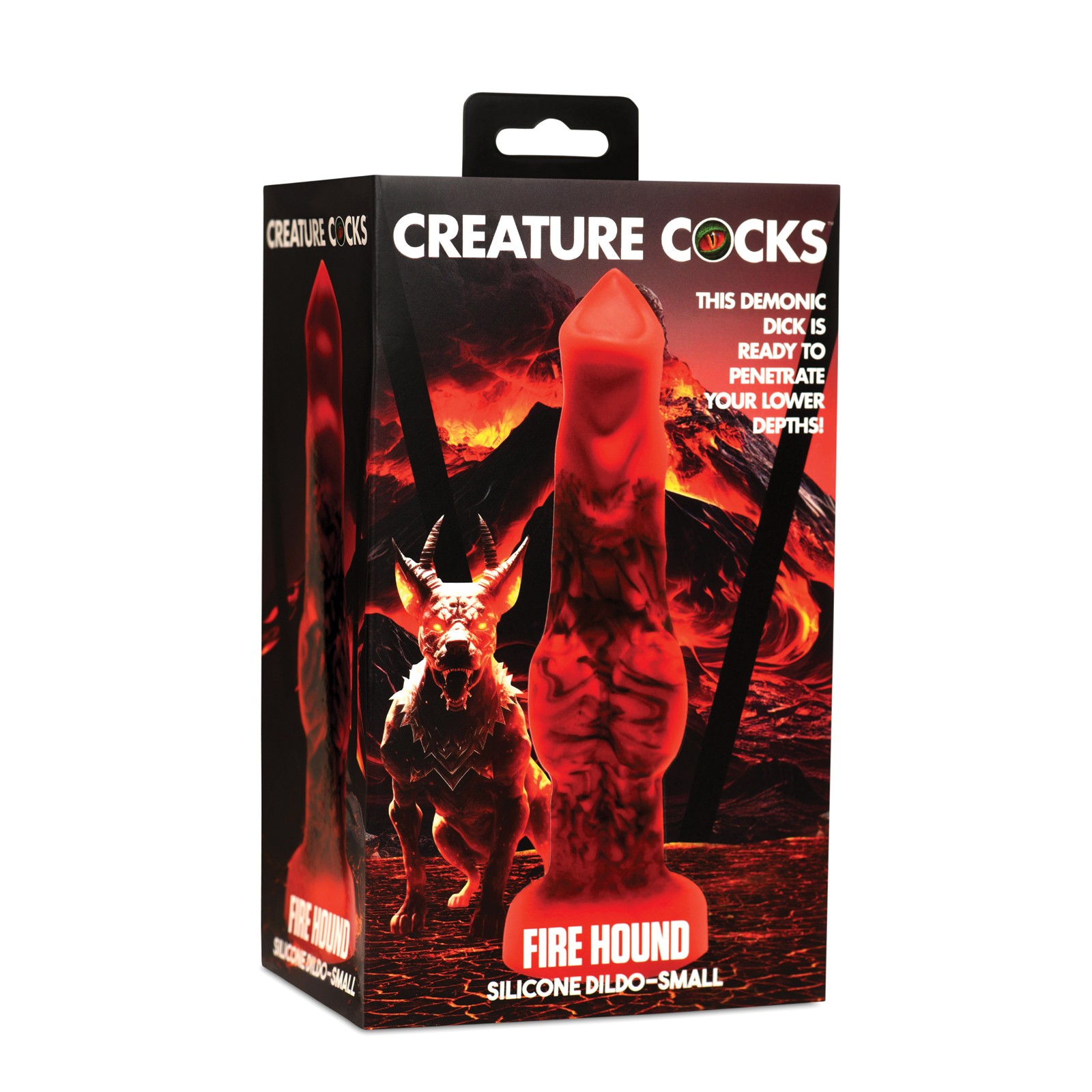 Creature Cocks Fire Hound Silicone Dildo Small Red