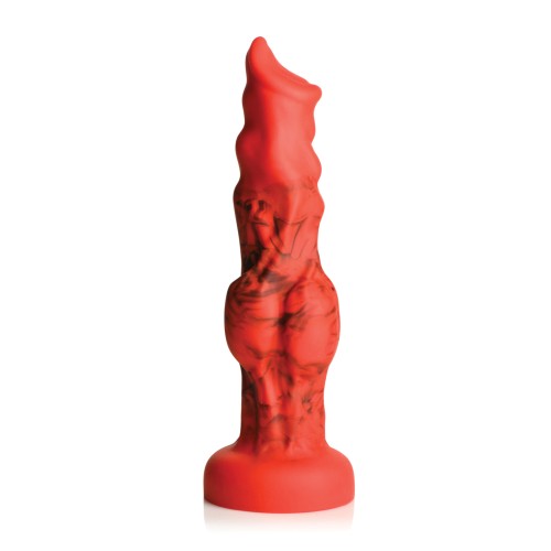 Creature Cocks Fire Hound Silicone Dildo Small Red