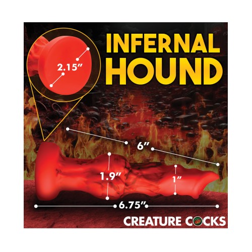 Creature Cocks Fire Hound Silicone Dildo Small Red