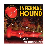 Creature Cocks Fire Hound Silicone Dildo Small Red