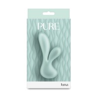 Vibrador Conejito Pequeño Pure Luna Verde Azulado