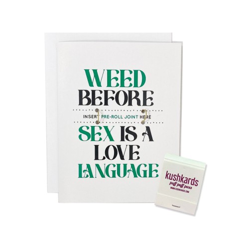 Weed Before Sex Greeting Card