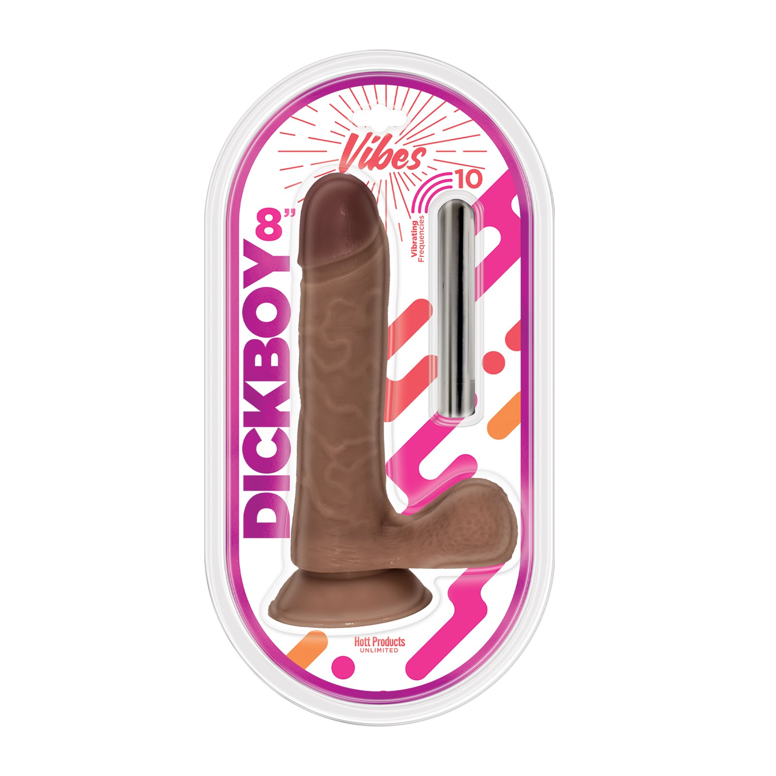 Vibrador Bullet Dick Boy Chocolate Lovers de 8 Pulgadas