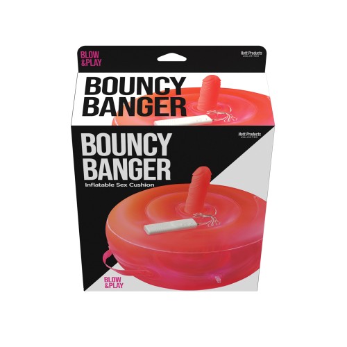 Bouncy Banger Inflatable Cushion with Dildo