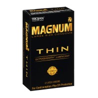 Condones Trojan Magnum Thin Paquete de 12