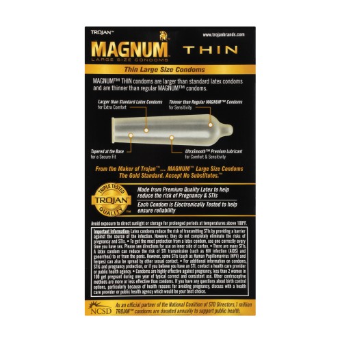 Trojan Magnum Thin Condoms Pack of 12