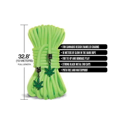 Stoner Vibes Glow in the Dark Rope - Green