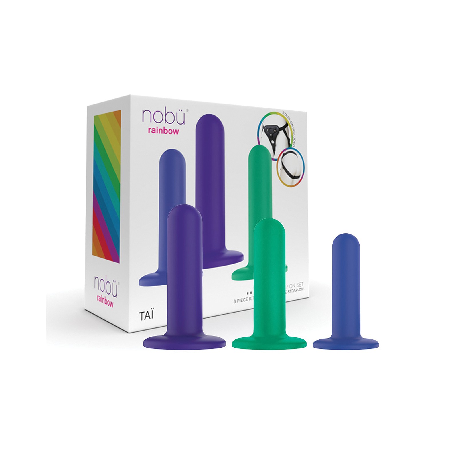 Nobu Tai Silicone Dildo Set with Strap On