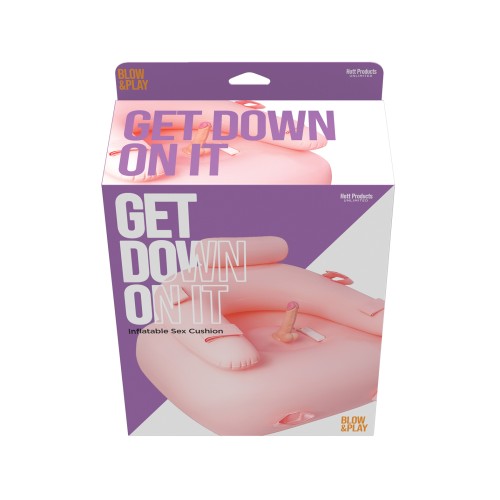 Get Down On It Inflatable Cushion Remote Dildo & Strap