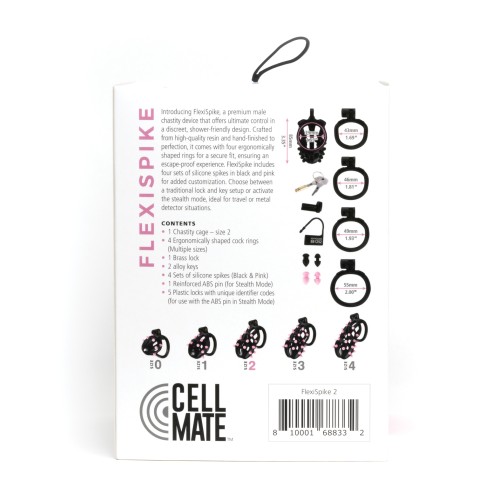 Sport Fucker Cellmate FlexiSpike Chastity Cage - Size 2