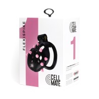 Premium Male Chastity Device FlexiSpike Size 1 Black Pink