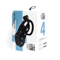 Sport Fucker Guardian Chastity Cage - Size 4 Black