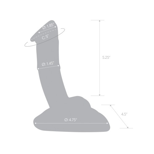 Pene de Vidrio Standing Rideable de 7.5" para Placer