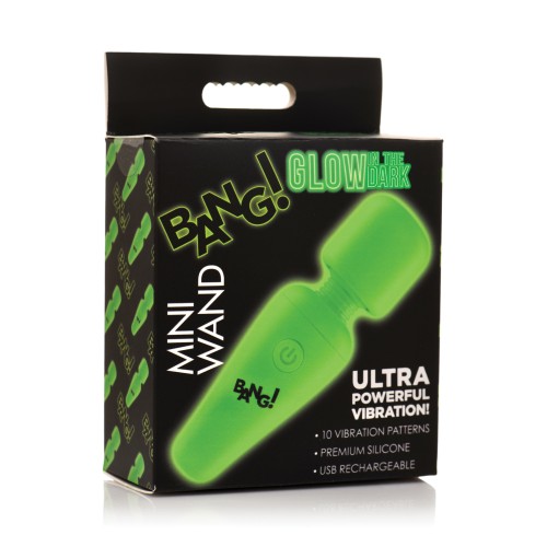 Bang Glow in the Dark 10X Mini Wand Vibrator